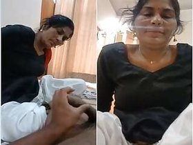 Mature busty wife giving a blowjob and getting laid Part 1